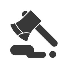 bloody Axe, murder equipment, Halloween related icon