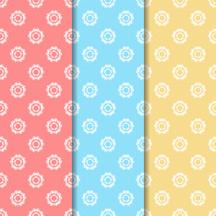 Geometric seamless pattern lace round circle