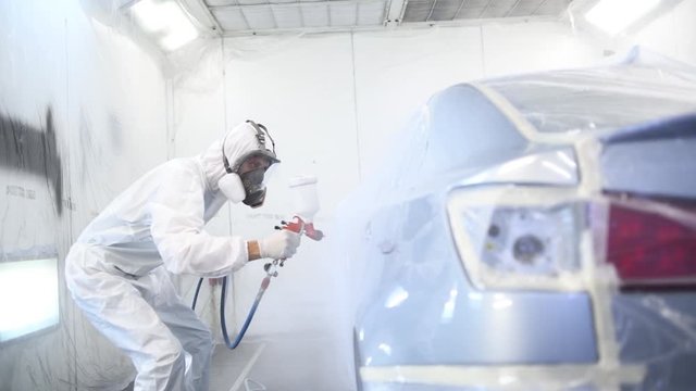 car painting in chamber