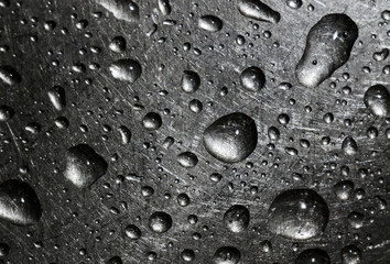  water droplets on metal
