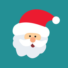 vector, isolated new year, the face of Santa Claus