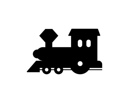 black Toy train playing icon vector logo icon