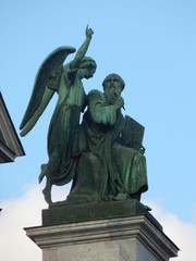 Statues on the roof of St. Isaac's Cathedral in St. Petersburg, Angels