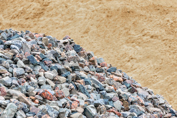 Construction sand and granite gravel