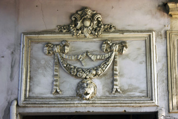  Details of Art-Nouveau decor of facade in Old Tbilisi, Georgia