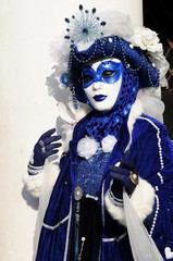 Frau im Karnevalskostüm, Venedig, Italien, Europa