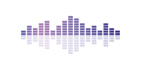 Fototapeta na wymiar Musical pulse, audio equalizer technology vector Illustration on a white background