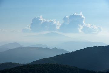 Clouds on a hazy day