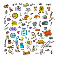 Pet shop background for your design