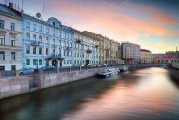 Embankment of the Moyka River in Saint Petersburg, Russia