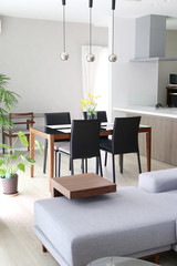 新築の家のリビング・ダイニング