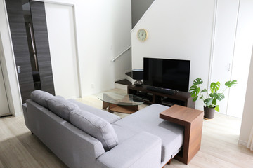 Fototapeta premium 新築の家のリビング・ダイニング