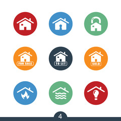 Set of modern home services icons from a series in my portfolio
