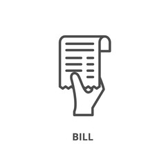 Bill vector icon