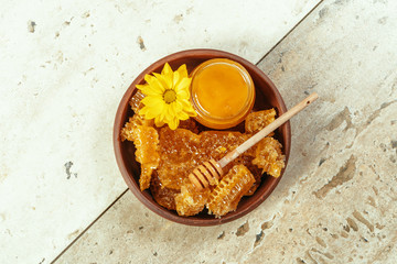 sweet honey on the table