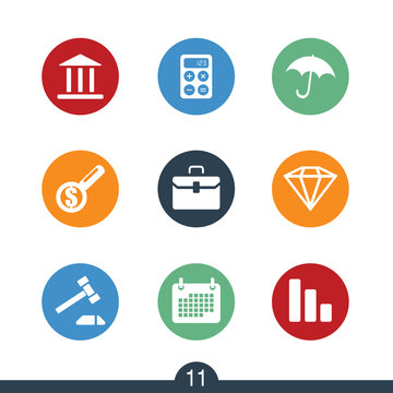 Set of modern finance icons from a series in my portfolio