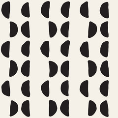 Hand drawn lines seamless grungy pattern. Abstract geometric repeating texture in black and white.