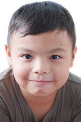 Asian boy smiling