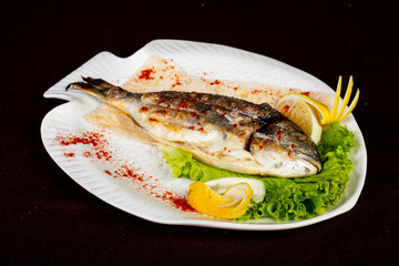 Grilled dorada fish