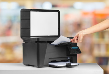 Printer, copier, scanner. Office table