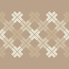 Seamless abstract geometric pattern. Mosaic texture. Brushwork. Hand hatching. Scribble texture. Textile rapport.