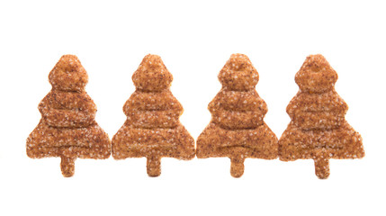 Christmas cookies Christmas trees isolated