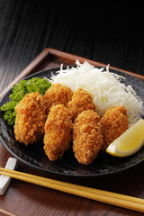 カキフライ　Japanese deep fried oysters