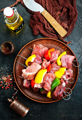 raw meat for kebab