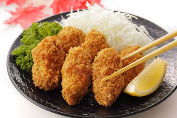 カキフライ　Japanese deep fried oysters