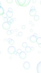 Light pastel colored background with pink bubbles. Wallpaper, texture blue balloons. 3D illustration