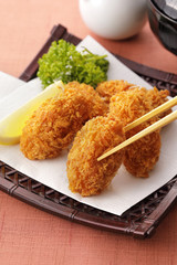 カキフライ　Japanese deep fried oysters