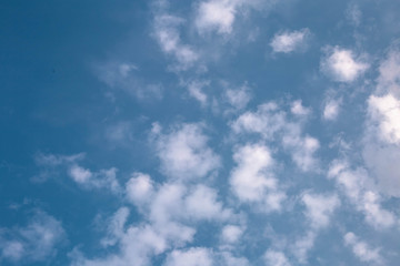 white clouds in the blue sky