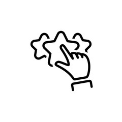 Obraz premium Customer Rating Line Icon.