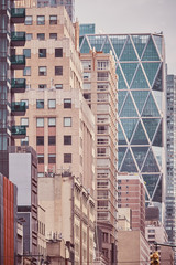 Fototapeta na wymiar Retro stylized picture of the New York City, USA.