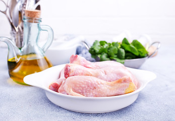 chicken legs with spinach