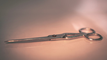 scissors made of metal.isolated on a light background.