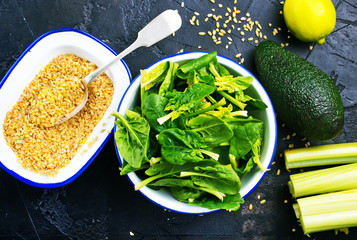 bulgur with spinach