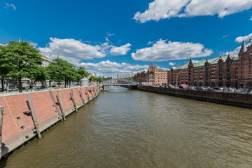 Warehouse district of Hamburg (Speicherstadt), Germany. 