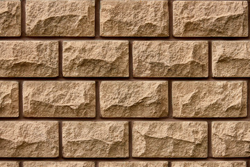 full frame view of brown brick wall textured background