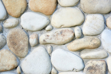 close-up view of light stone wall textured background