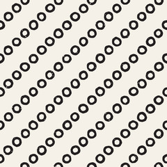 Hand drawn seamless pattern. Abstract geometric shapes background in black and white. Vector ethnic grungy texture.