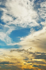 Beautiful cloudscape, natural outdoor background