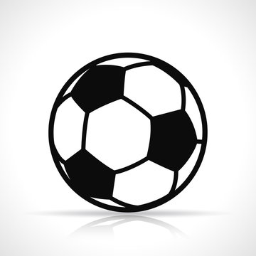 Vector soccer ball black icon