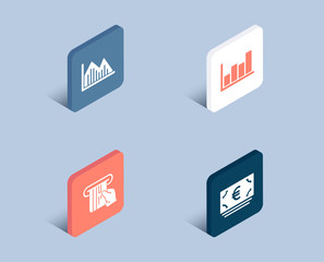 Set of Investment graph, Report diagram and Credit card icons
