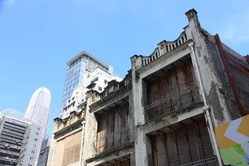 Dilapidated Buildings in Central, Hong Kong