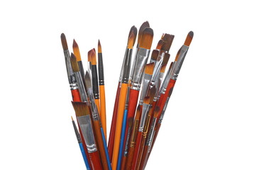 Obraz premium Paintbrushes isolated on white background with clipping path