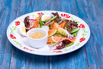 salad with salmon
