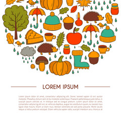 Vector cartoon hand drawn background