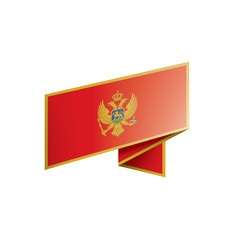 montenegro flag, vector illustration on a white background
