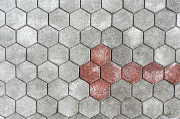 Abstract stone hexagon texture, pattern